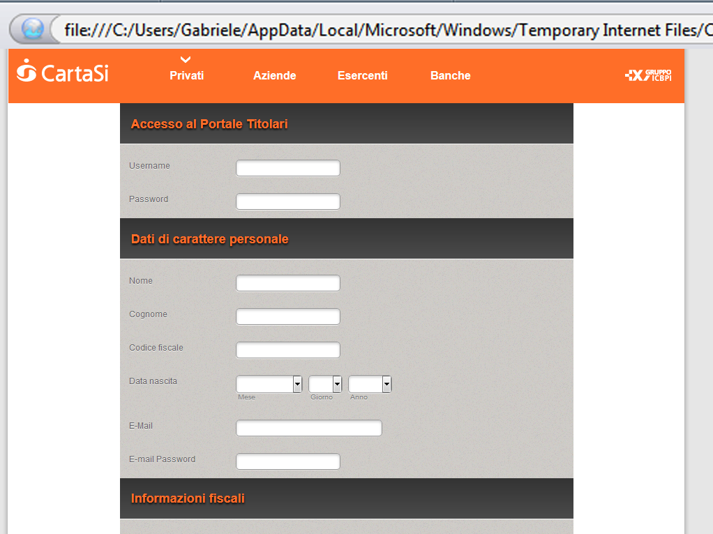 Esempio di Phishing Esempio di Phishing